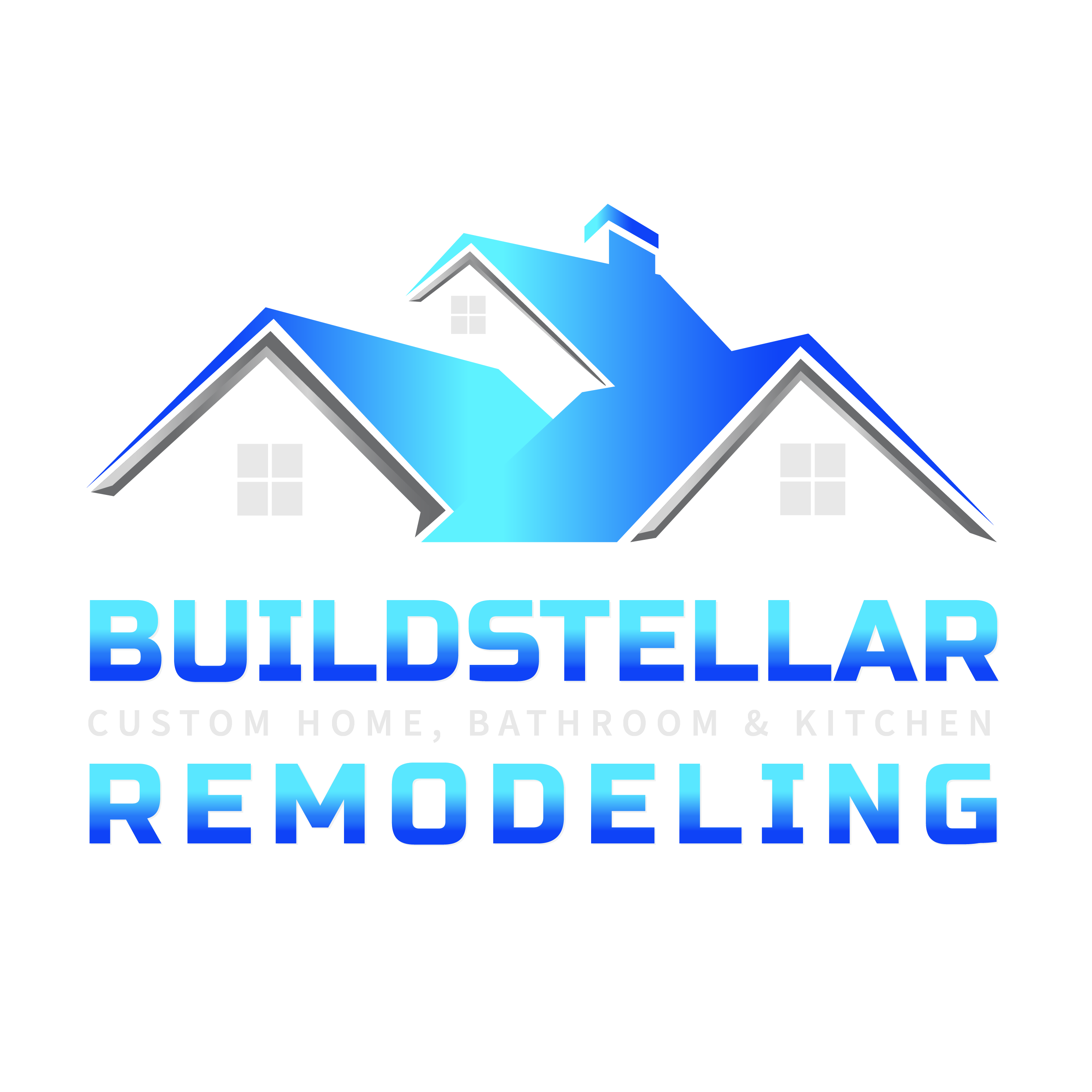 BuildStellar Custom Home, Bathroom & Kitchen Remodeling Colored Square Logo